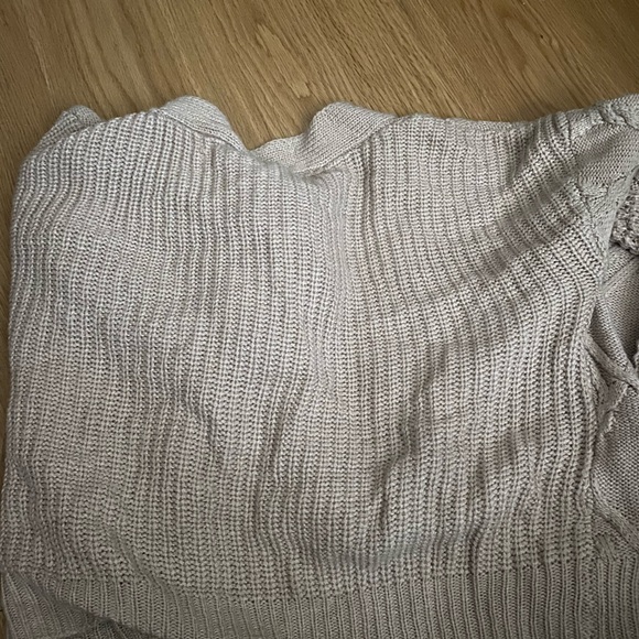 No Boundaries Beige Cable Knit Cardigan - Picture 6 of 6